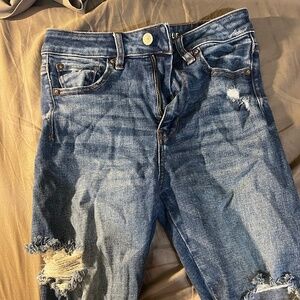 AE Super High Rise Distressed Jeggings